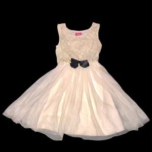 PINKY Girls Size 6 Dress w/Tool and Ribbon Tie